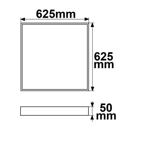 Isoled-Aufbaurahmen-für Ledpanel-625x625-Höhe 5cm-weiß-115614