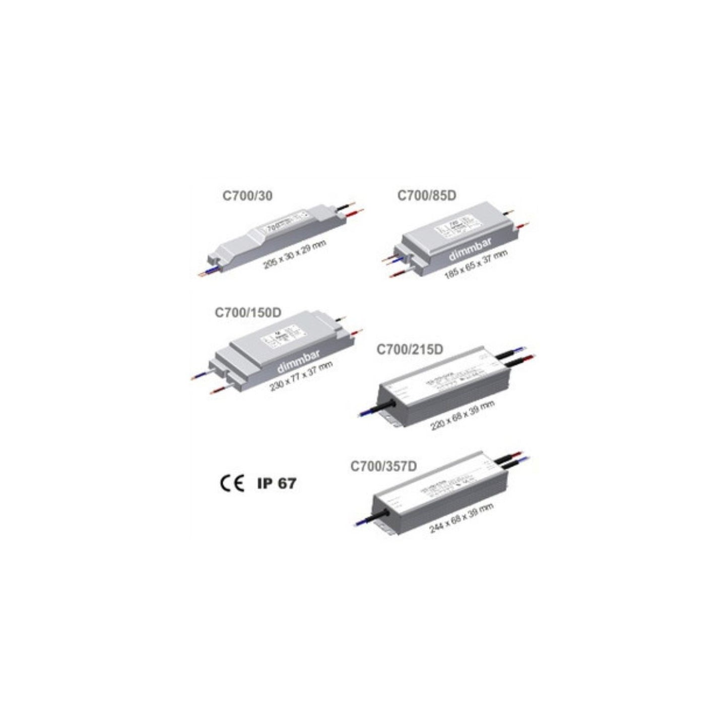 Hansen- Led- Converte-r C700/150D- AC 230V- DC 700mA- 52351700