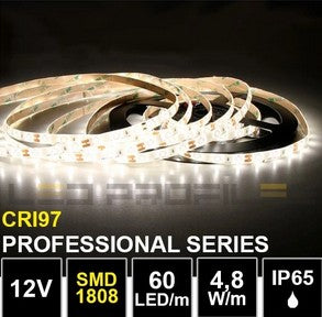 LED Strip 4000K-12V 4,8W-IP65 -60 LED-m-CRI97 -5m -Ledstreifen