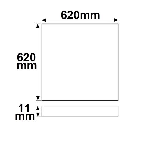 Isoled-LED Panel- 625x625-UGR<19-36W-4550lm-3000K-weiß-113265