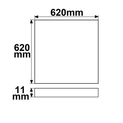 Isoled-LED Panel- 625x625-UGR<19-36W-4550lm-3000K-weiß-113265