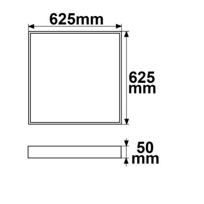 Isoled-Aufbaurahmen-für Ledpanel-625x625-Höhe 5cm-weiß-115614