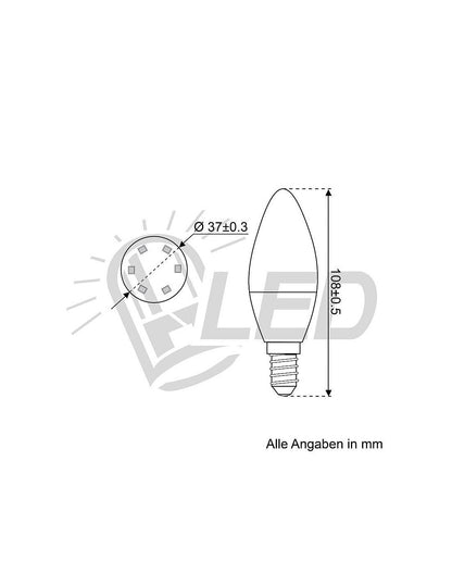 David-Led für Notstrom-Kerze-4,5W-E14-AC/DC-450lm-6000K